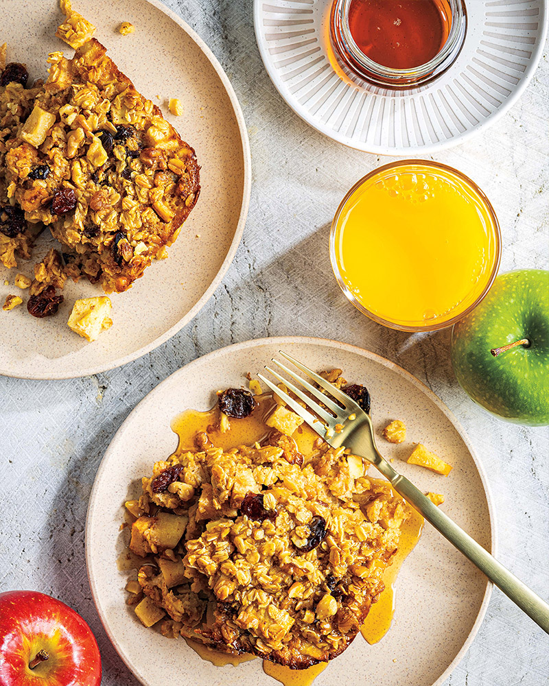 Apple-Dried Cherry Baked Oatmeal