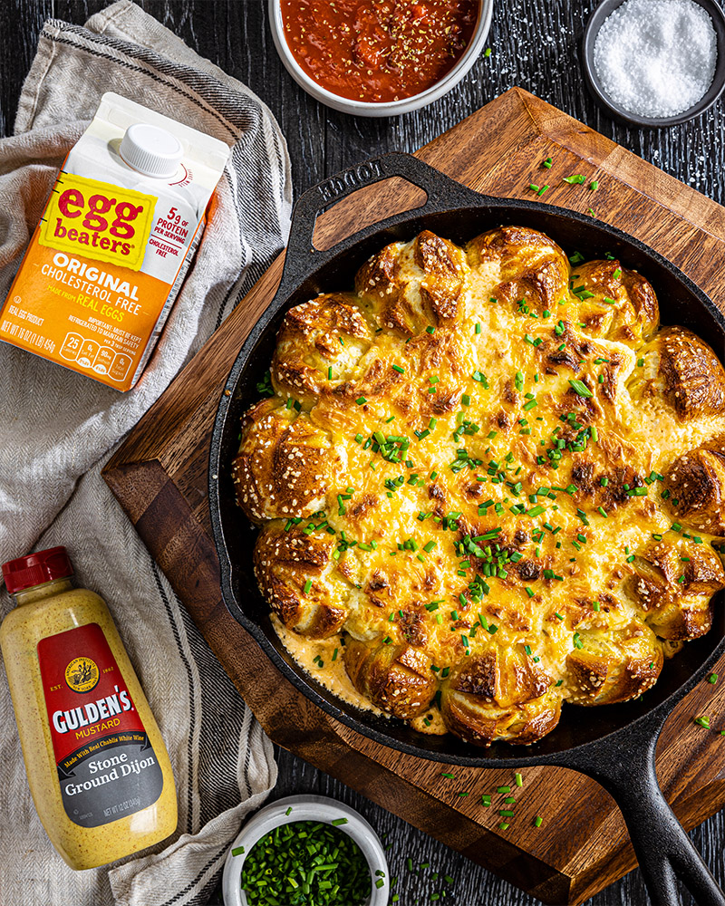 Cheesy Pretzel Bread Skillet Eat Smart Be Well