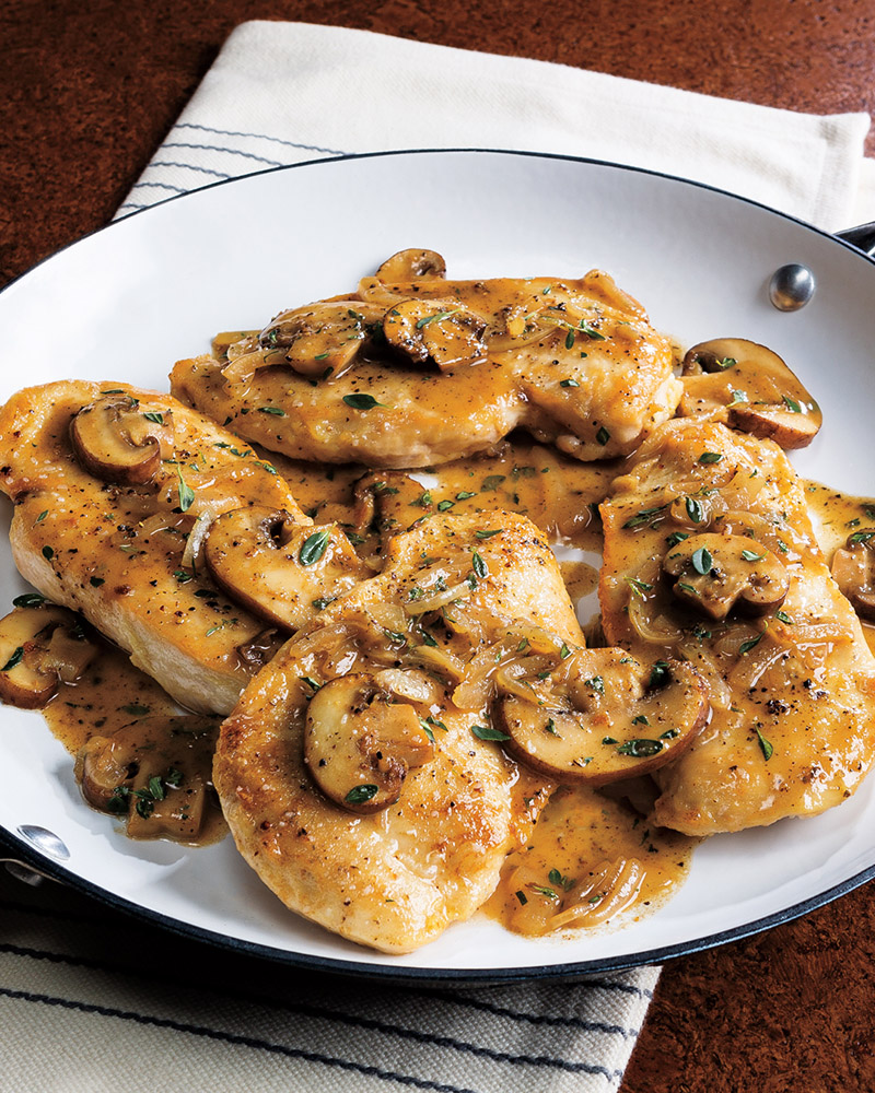 Chicken with Lemon-Herb Mushroom Sauce