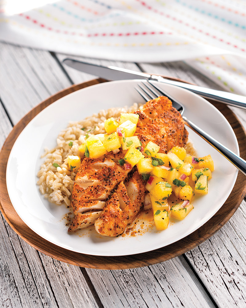 Grilled Fish with Pineapple-Jalapeño Salsa
