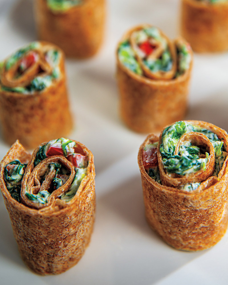 Spinach Dip Roll-Ups