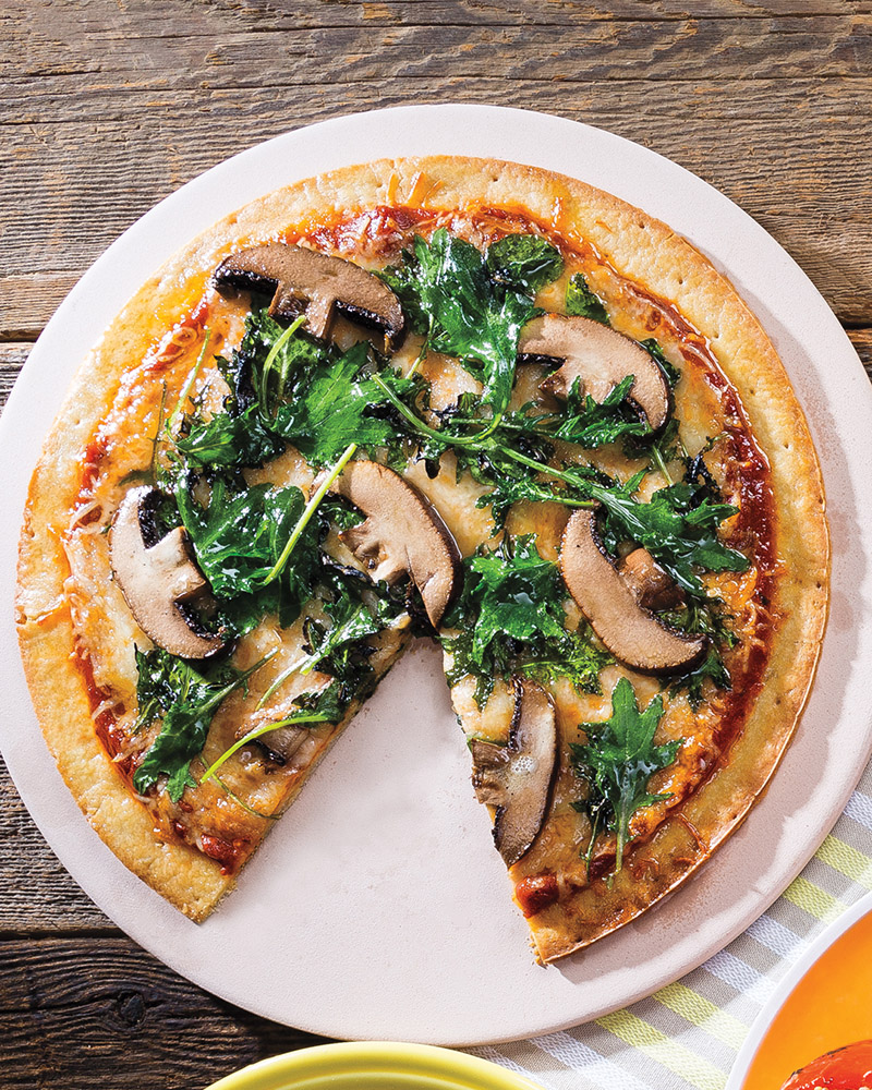 Thin & Crispy Portabella-Kale Pizza