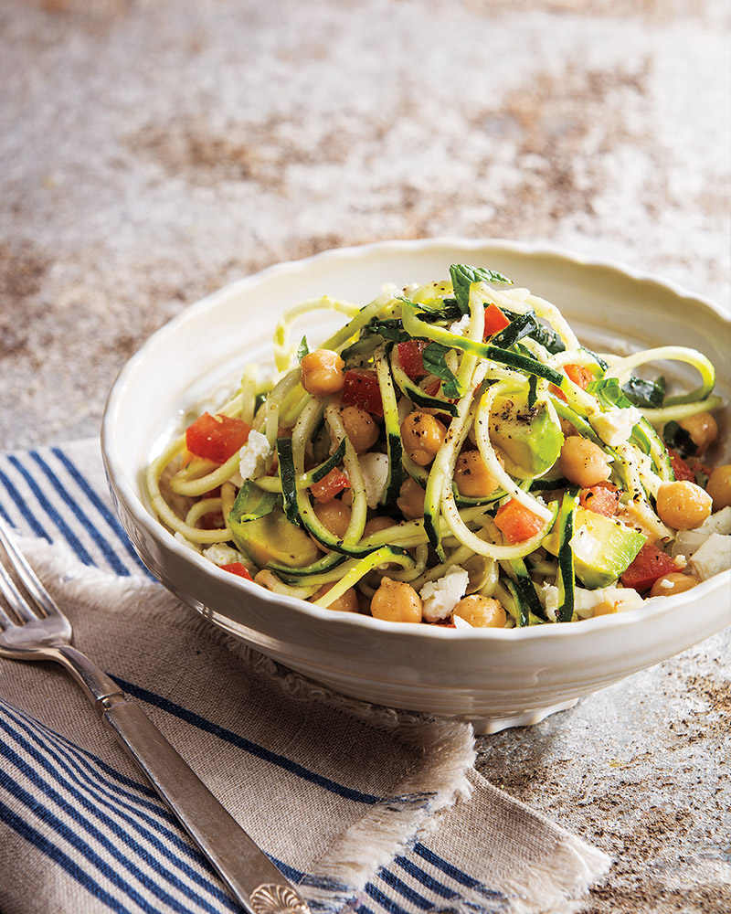 Zoodle, Chickpea & Avocado Salad