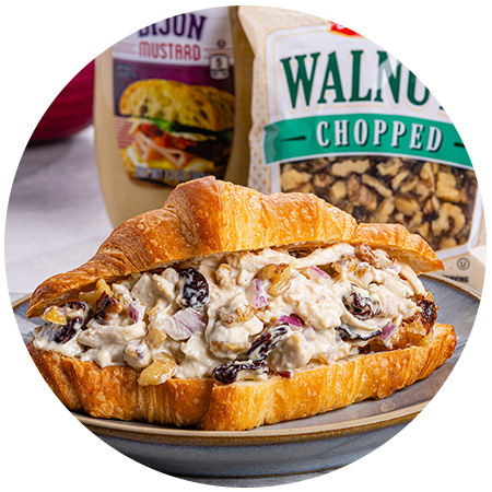 Dried Cherry-Walnut Turkey Salad Croissant